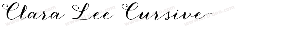 Clara Lee Cursive字体转换